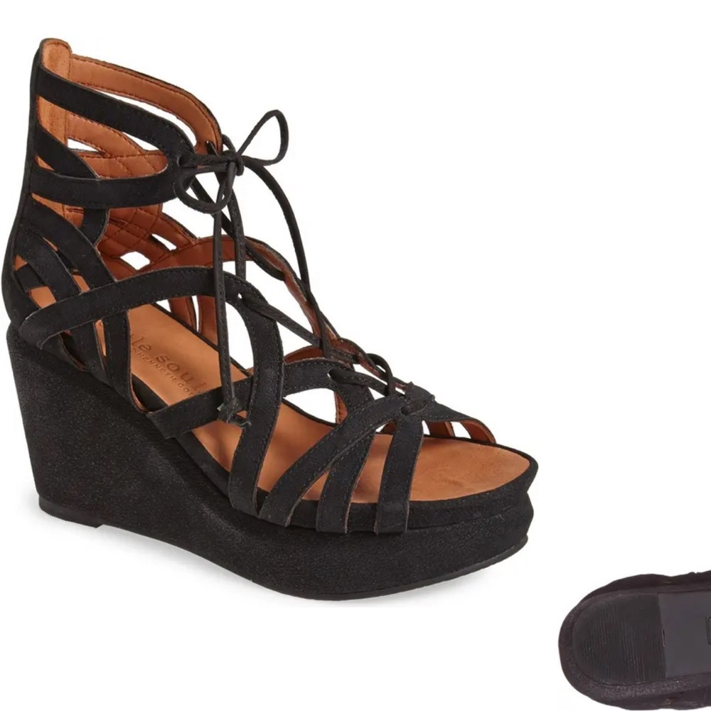 Gentle Souls ‘Joy’ Lace Up Nubuck Sandal